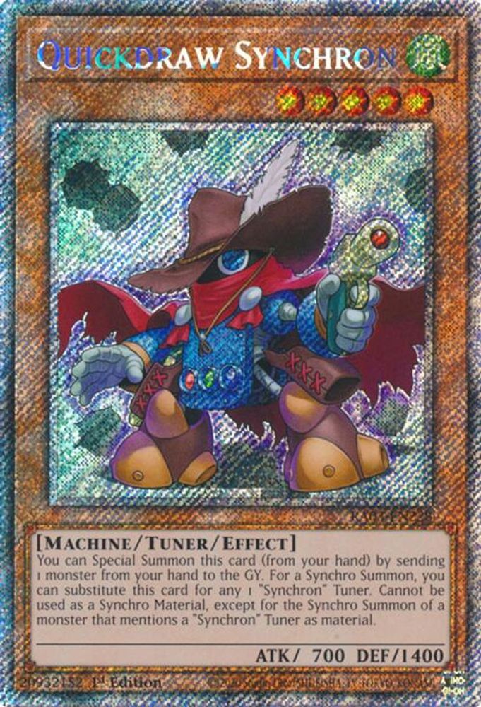 [PLATINUM RARE] Quickdraw Synchron (Platinum Secret Rare) - (RA03-EN228) - 1st Edition