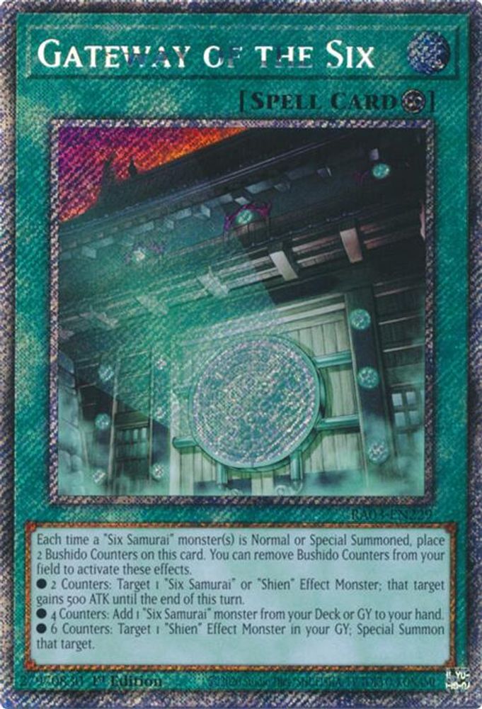 [PLATINUM RARE] Gateway of the Six (Platinum Secret Rare) - (RA03-EN229) - 1st Edition