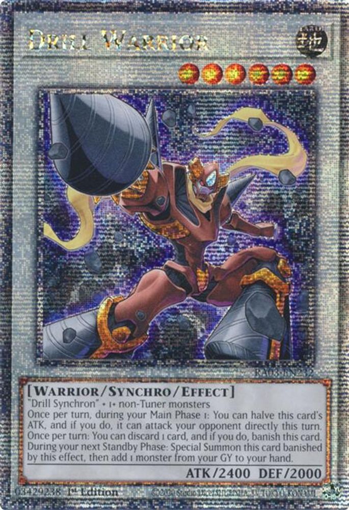 [QUARTER CENTURY RARE] Drill Warrior (Quarter Century Secret Rare) - (RA03-EN232) - 1st Edition
