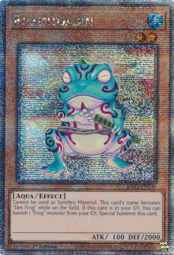 [QUARTER CENTURY RARE] Ronintoadin (Quarter Century Secret Rare) - (RA03-EN236) - 1st Edition
