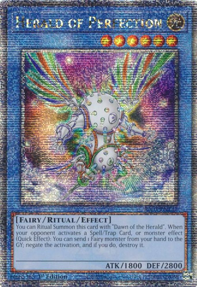 [QUARTER CENTURY RARE] Herald of Perfection (Quarter Century Secret Rare) - (RA03-EN237) - 1st Edition