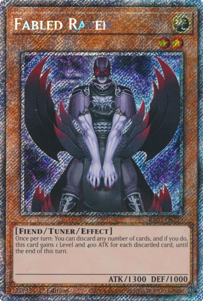 [PLATINUM RARE] Fabled Raven (Platinum Secret Rare) - (RA03-EN239) - 1st Edition