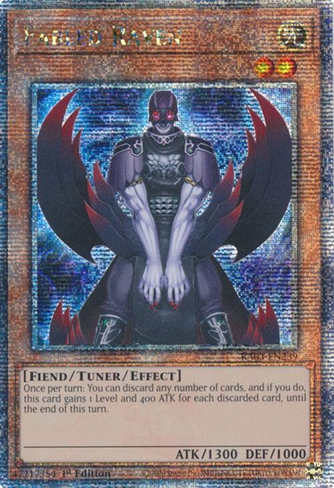 [QUARTER CENTURY RARE] Fabled Raven (Quarter Century Secret Rare) - (RA03-EN239) - 1st Edition