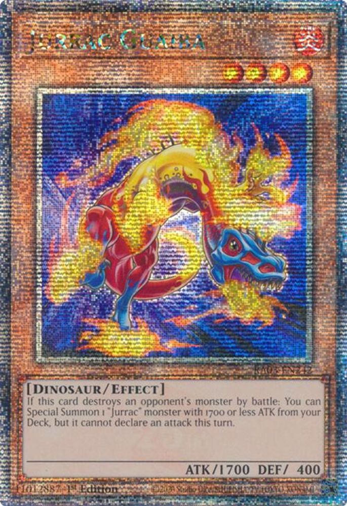 [QUARTER CENTURY RARE] Jurrac Guaiba (Quarter Century Secret Rare) - (RA03-EN242) - 1st Edition