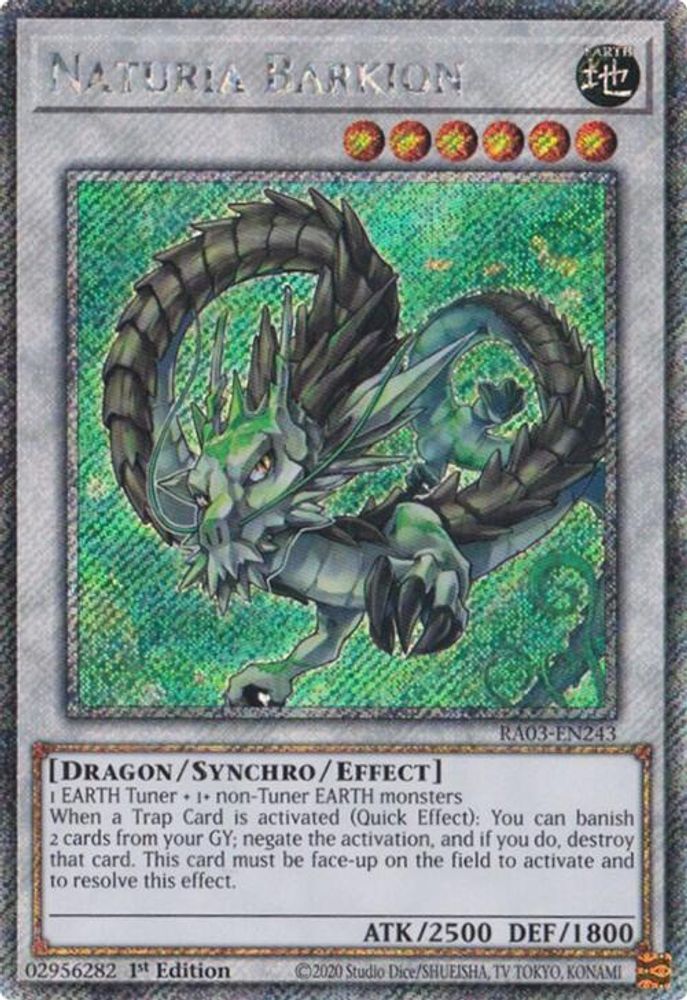 [PLATINUM RARE] Naturia Barkion (Platinum Secret Rare) - (RA03-EN243) - 1st Edition