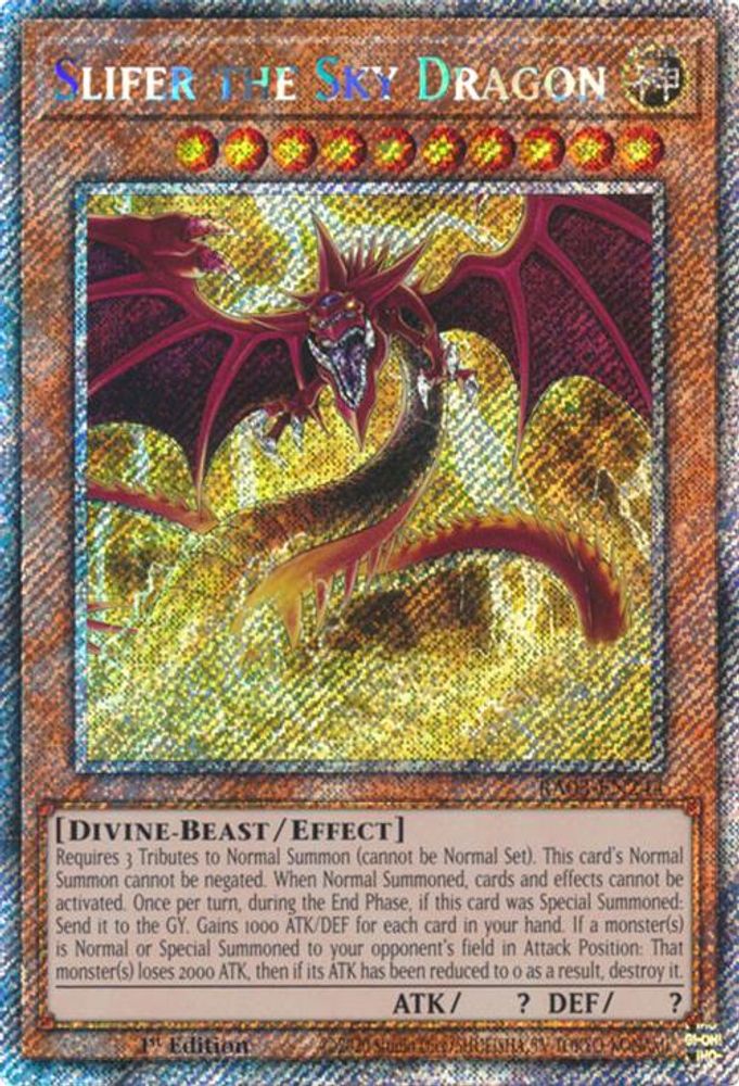 [PLATINUM RARE] Slifer the Sky Dragon (Platinum Secret Rare) - (RA03-EN244) - 1st Edition
