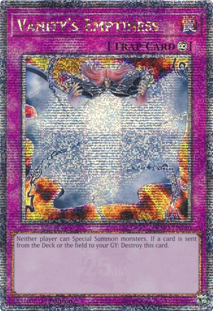 [QUARTER CENTURY RARE] Vanity's Emptiness (Quarter Century Secret Rare) - (RA03-EN246) - 1st Edition