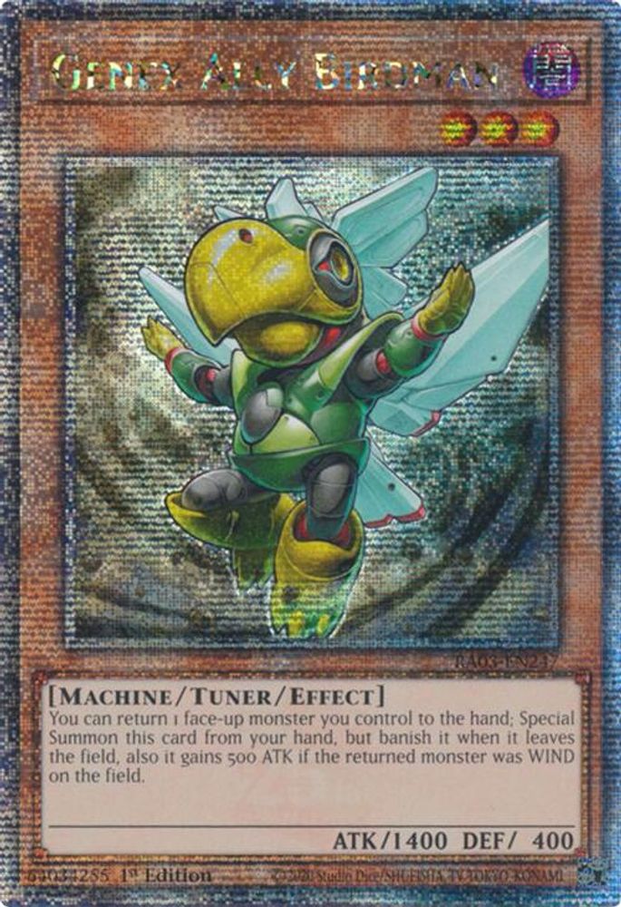 [QUARTER CENTURY RARE] Genex Ally Birdman (Quarter Century Secret Rare) - (RA03-EN247) - 1st Edition