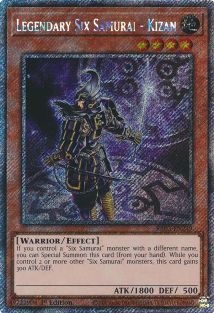 [PLATINUM RARE] Legendary Six Samurai - Kizan (Platinum Secret Rare) - (RA03-EN249) - 1st Edition