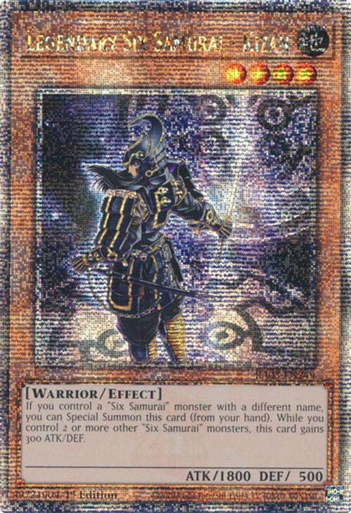 [QUARTER CENTURY RARE] Legendary Six Samurai - Kizan (Quarter Century Secret Rare) - (RA03-EN249) - 1st Edition