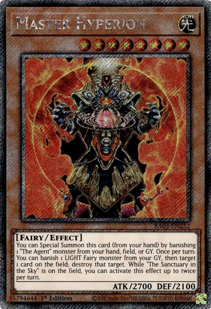 [PLATINUM RARE] Master Hyperion (Platinum Secret Rare) - (RA03-EN252) - 1st Edition