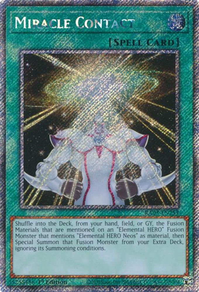 [PLATINUM RARE] Miracle Contact (Platinum Secret Rare) - (RA03-EN253) - 1st Edition