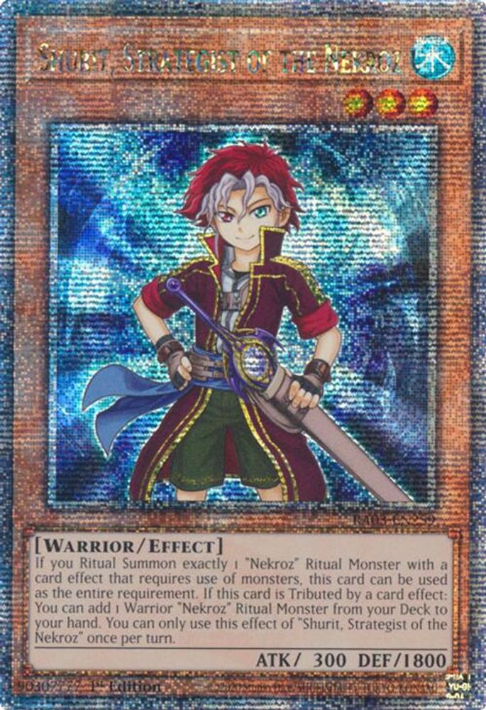 [QUARTER CENTURY RARE] Shurit, Strategist of the Nekroz (Quarter Century Secret Rare) - (RA03-EN259) - 1st Edition
