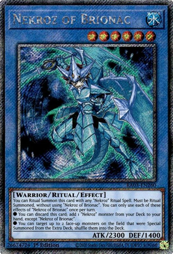 [PLATINUM RARE] Nekroz of Brionac (Platinum Secret Rare) - (RA03-EN260) - 1st Edition