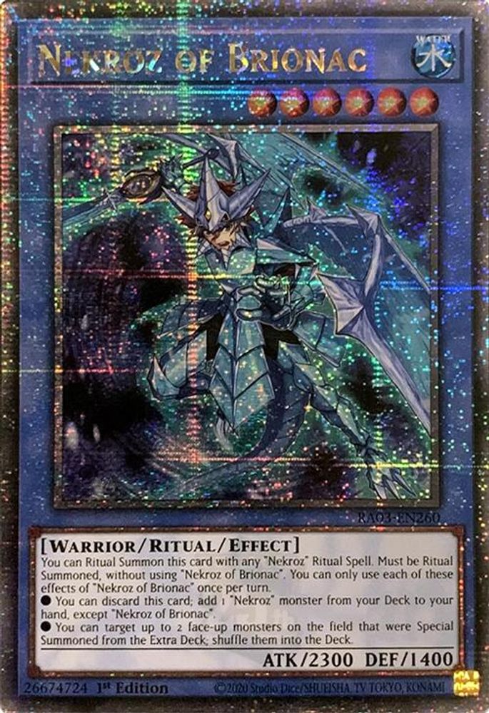 [QUARTER CENTURY RARE] Nekroz of Brionac (Quarter Century Secret Rare) - (RA03-EN260) - 1st Edition