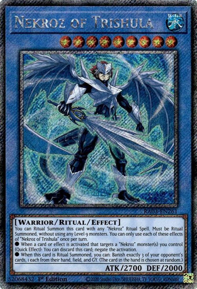 [PLATINUM RARE] Nekroz of Trishula (Platinum Secret Rare) - (RA03-EN261) - 1st Edition