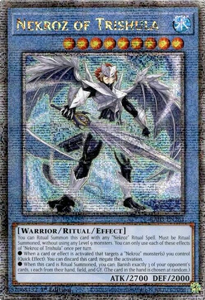 [QUARTER CENTURY RARE] Nekroz of Trishula (Quarter Century Secret Rare) - (RA03-EN261) - 1st Edition