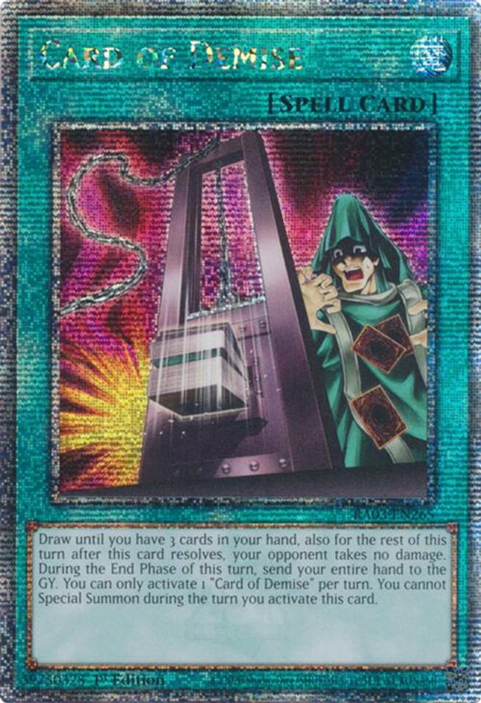 [QUARTER CENTURY RARE] Card of Demise (Quarter Century Secret Rare) - (RA03-EN265) - 1st Edition