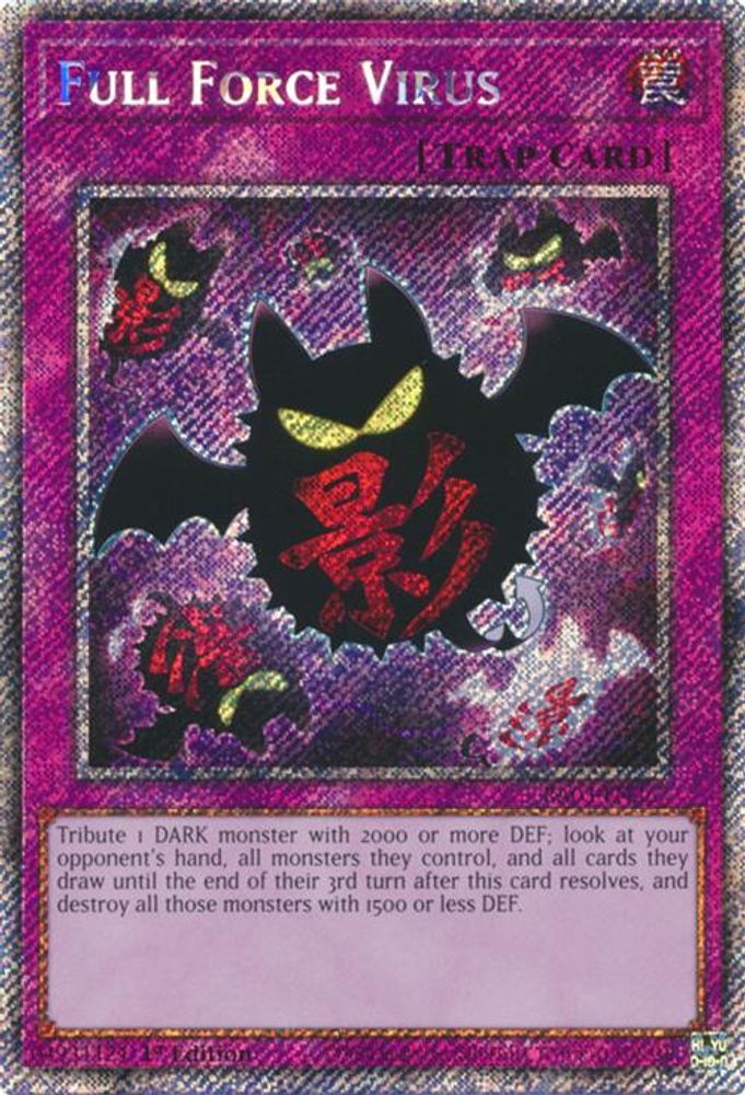 [PLATINUM RARE] Full Force Virus (Platinum Secret Rare) - (RA03-EN267) - 1st Edition