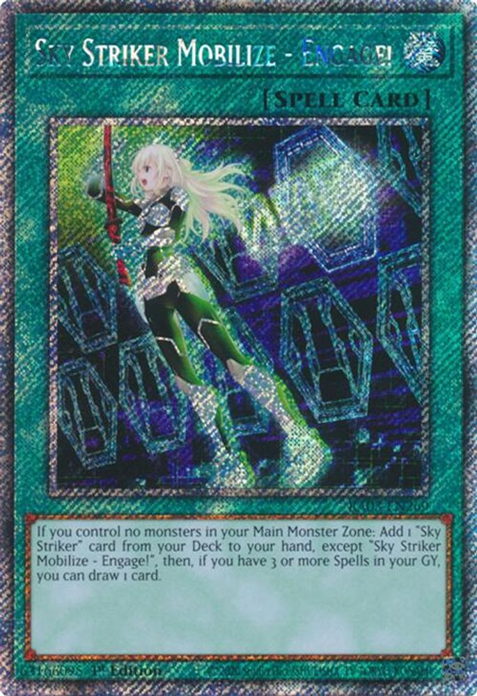 [PLATINUM RARE] Sky Striker Mobilize - Engage! (Platinum Secret Rare) - (RA03-EN269) - 1st Edition