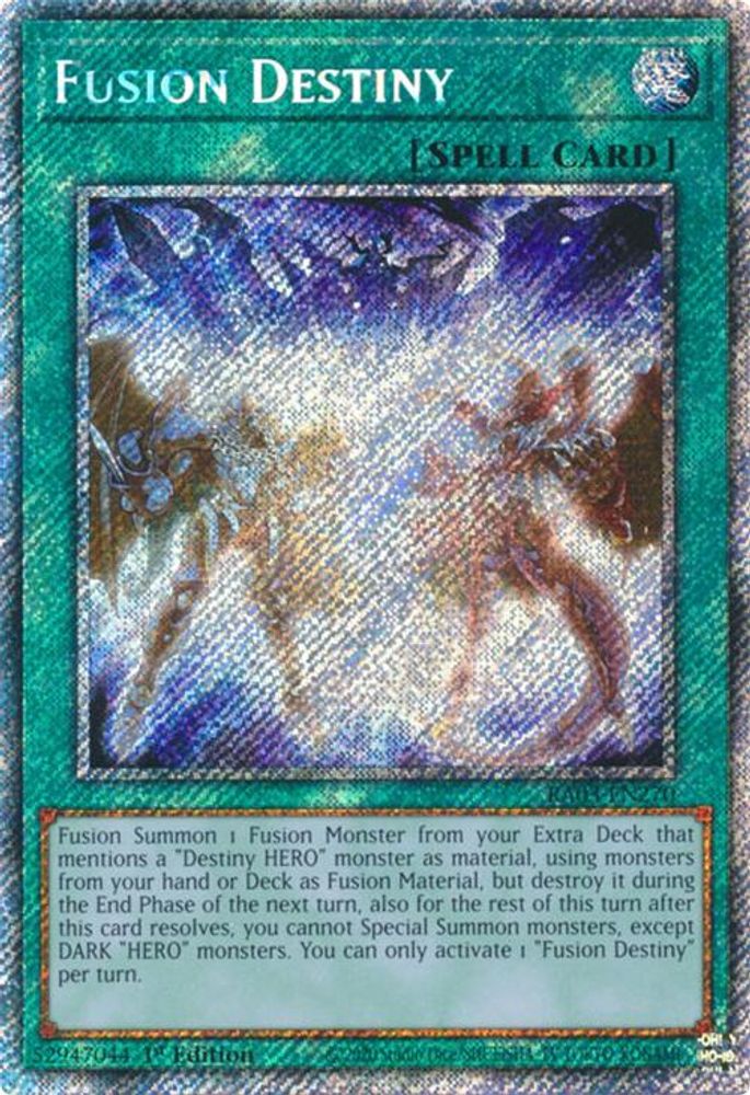 [PLATINUM RARE] Fusion Destiny (Platinum Secret Rare) - (RA03-EN270) - 1st Edition