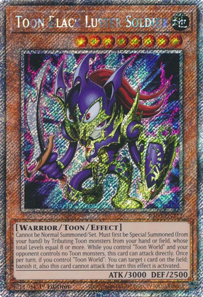 [PLATINUM RARE] Toon Black Luster Soldier (Platinum Secret Rare) - (RA03-EN272) - 1st Edition