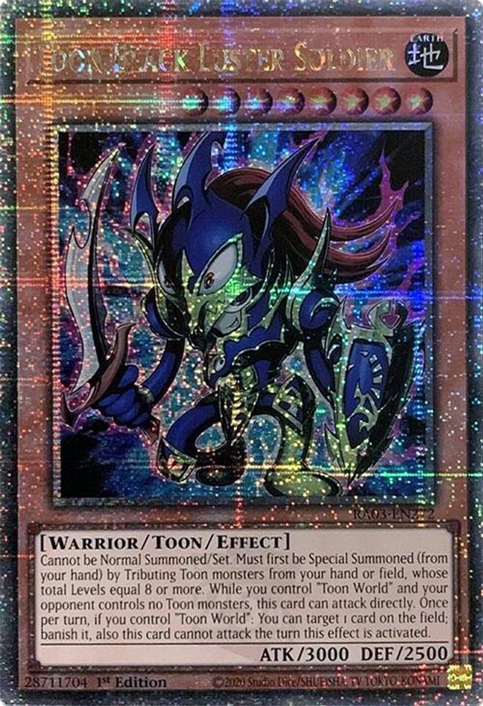 [QUARTER CENTURY RARE] Toon Black Luster Soldier (Quarter Century Secret Rare) - (RA03-EN272) - 1st Edition