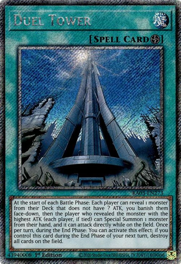 [PLATINUM RARE] Duel Tower (Platinum Secret Rare) - (RA03-EN273) - 1st Edition