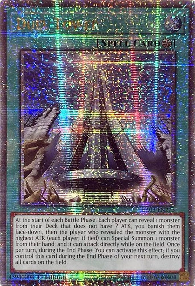 [QUARTER CENTURY RARE] Duel Tower (Quarter Century Secret Rare) - (RA03-EN273) - 1st Edition
