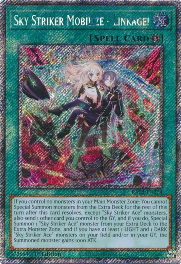[PLATINUM RARE] Sky Striker Mobilize - Linkage! (Platinum Secret Rare) - (RA03-EN274) - 1st Edition