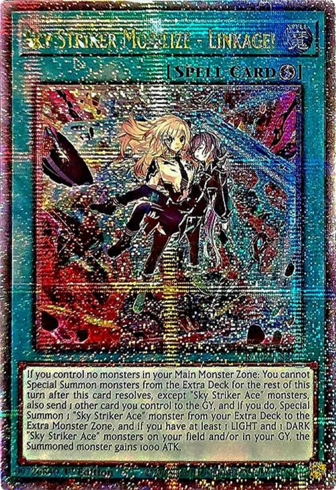 [QUARTER CENTURY RARE] Sky Striker Mobilize - Linkage! (Quarter Century Secret Rare) - (RA03-EN274) - 1st Edition