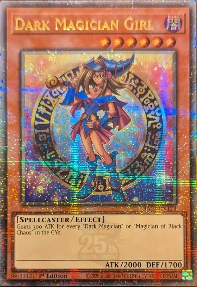 [QUARTER CENTURY RARE] Dark Magician Girl (Quarter Century Secret Rare) (B) - (RA03-EN123) - 1st Edition