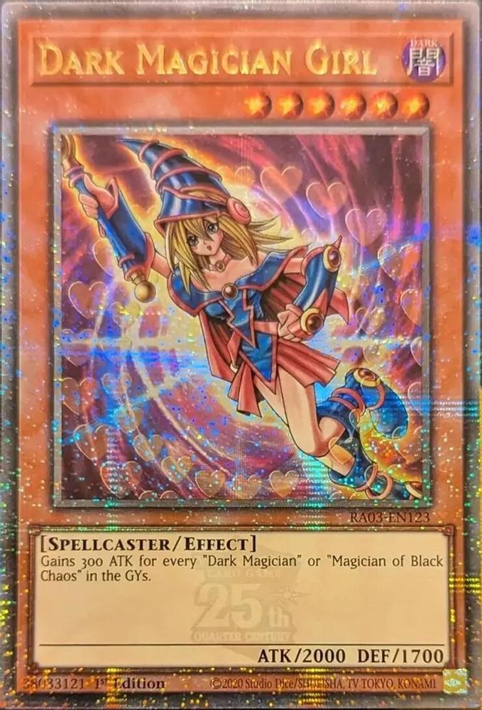 [QUARTER CENTURY RARE] Dark Magician Girl (Quarter Century Secret Rare) (C) - (RA03-EN123) - 1st Edition