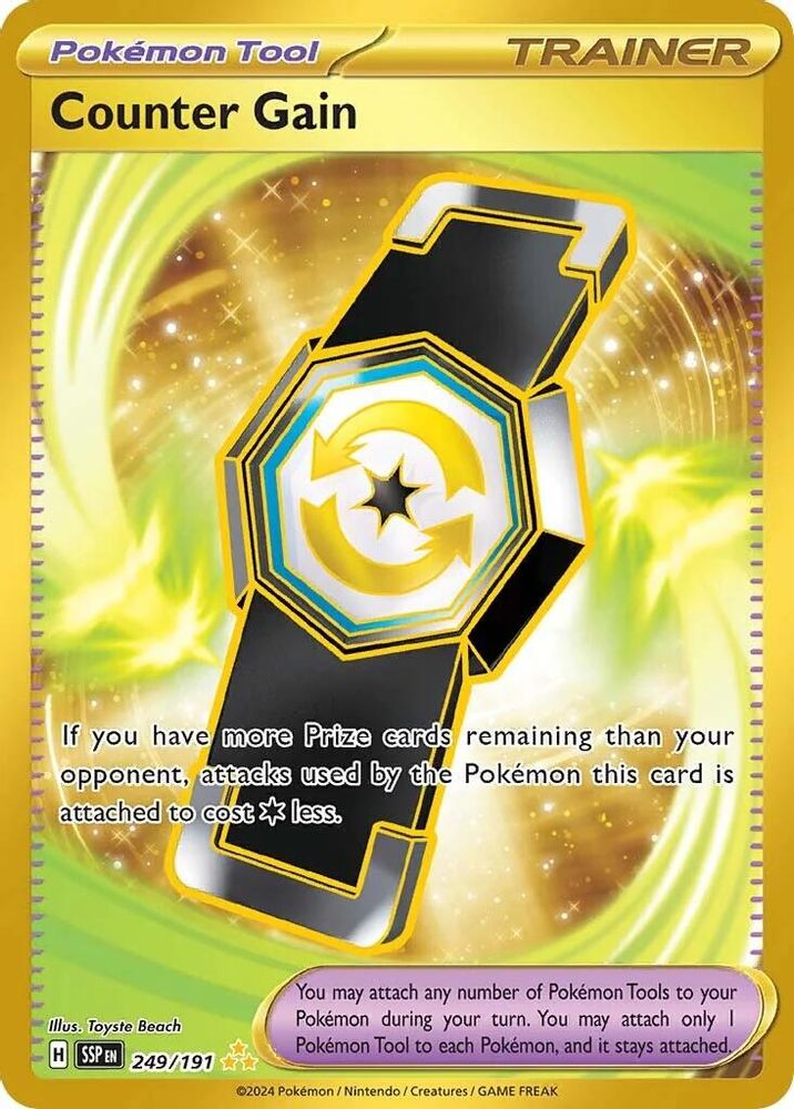 Counter Gain - [  249/191 ] - Hyper Rare - Pokemon SV08 Surging Sparks