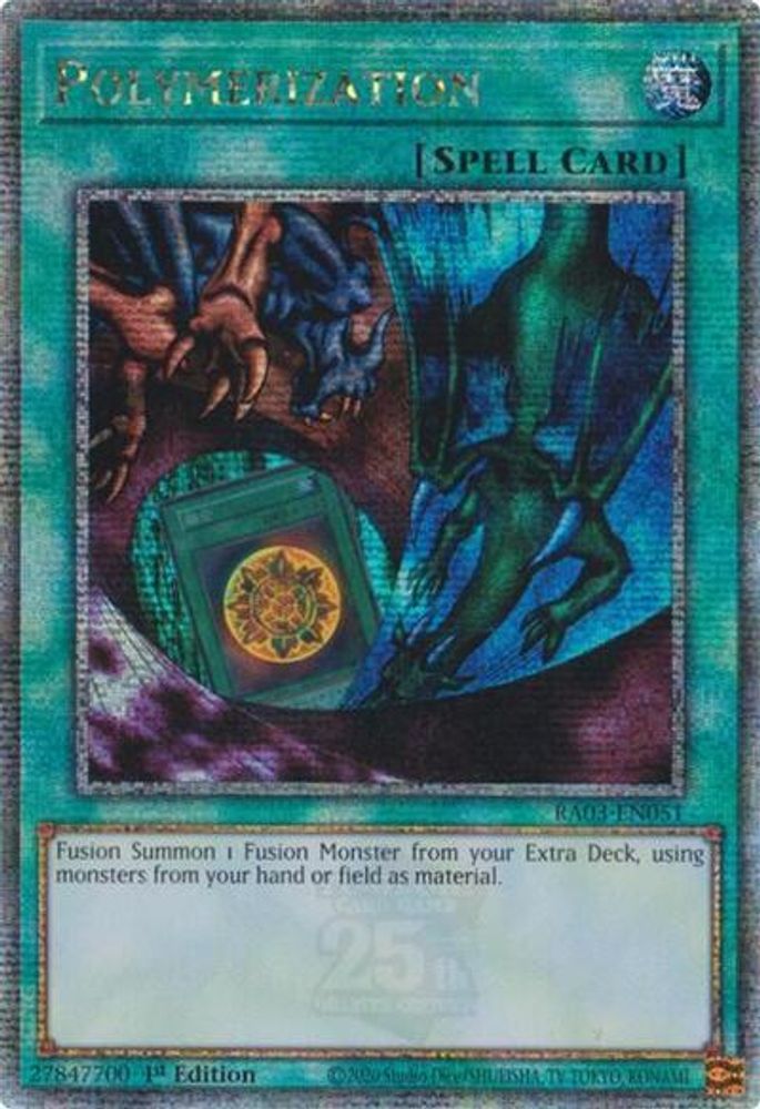 [ALTERANTE ART] [QUARTER CENTURY RARE] Polymerization (A) (Quarter Century Secret Rare) - (RA03-EN051) - 1st Edition