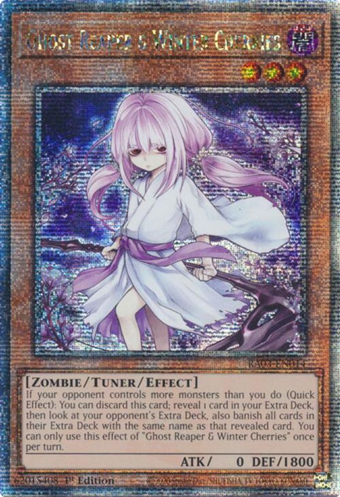 [ALTERANTE ART] [QUARTER CENTURY RARE] Ghost Reaper & Winter Cherries (Quarter Century Secret Rare) - (RA03-EN014) - 1st Edition