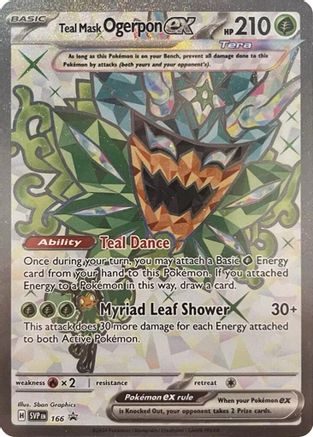 Teal Mask Ogerpon ex - SVP 166 - Ultra Rare - Pokemon SV Scarlet & Violet Promo