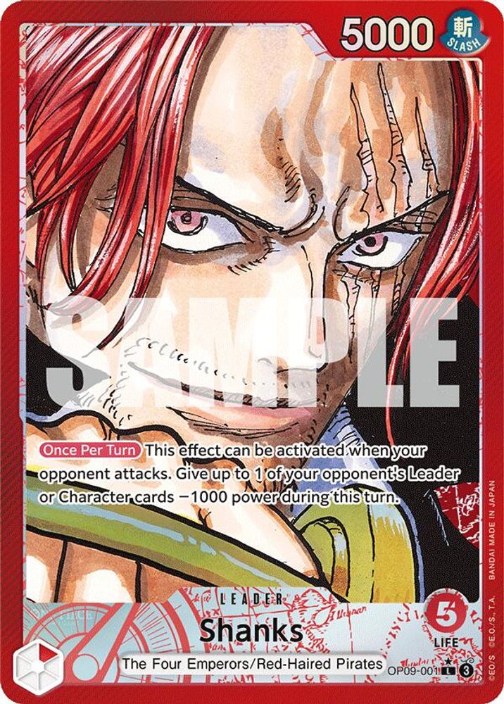 [ALTERNATE ART] Shanks (001) (OP09-001) L★ - One Piece Emperors in the New World