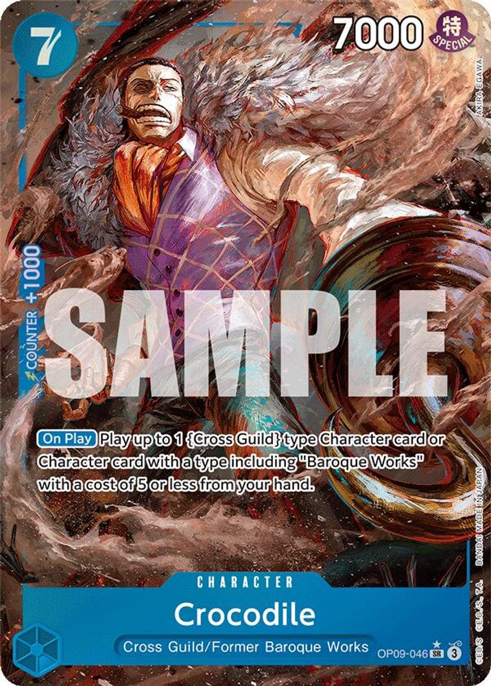 [ALTERNATE ART] Crocodile (046) (OP09-046) SR★ - One Piece Emperors in the New World