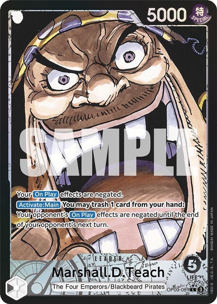 [ALTERNATE ART] Marshall.D.Teach (081) (OP09-081) L★ - One Piece Emperors in the New World