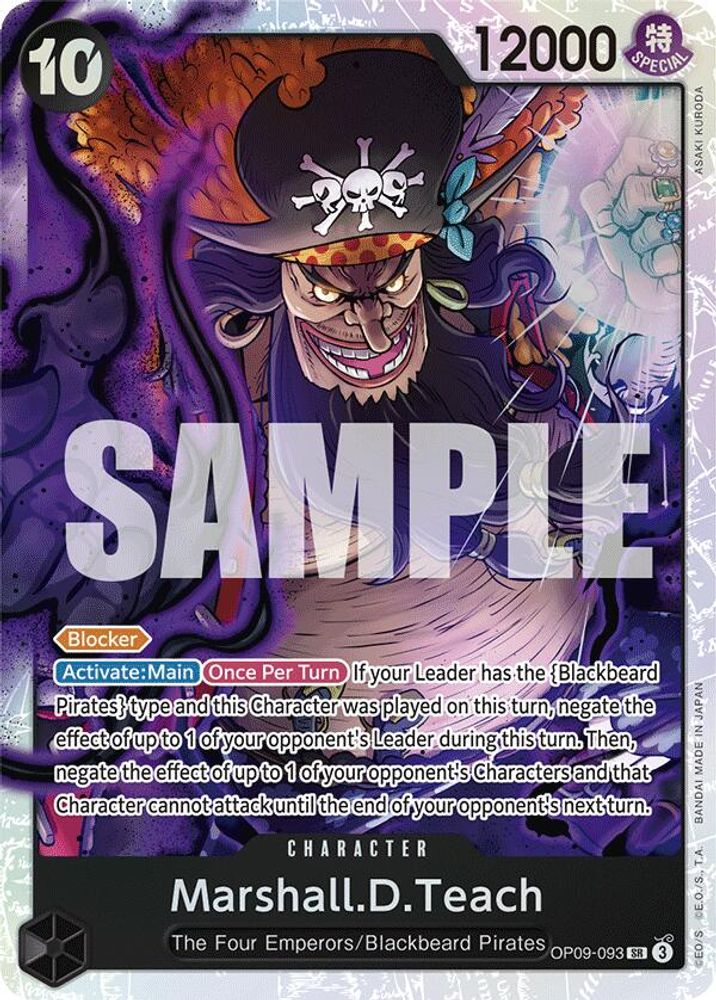 Marshall.D.Teach (093) (OP09-093) Super Rare - One Piece Emperors in the New World