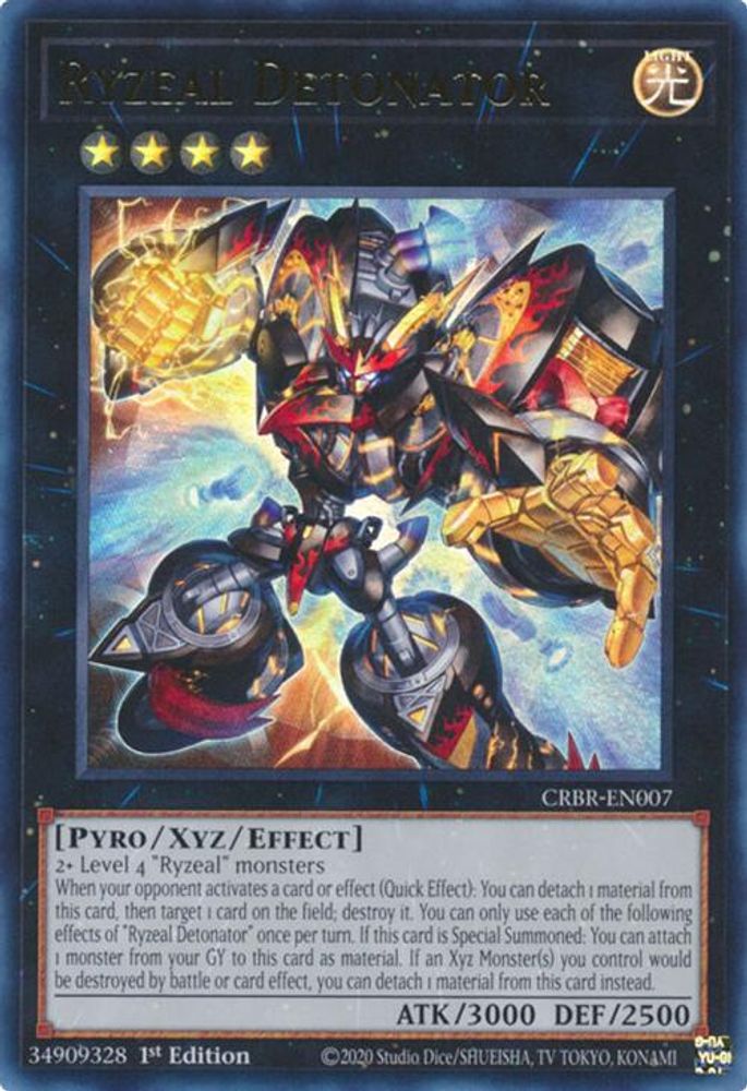 Ryzeal Detonator - (CRBR-EN007) Ultra Rare - 1st Edition
