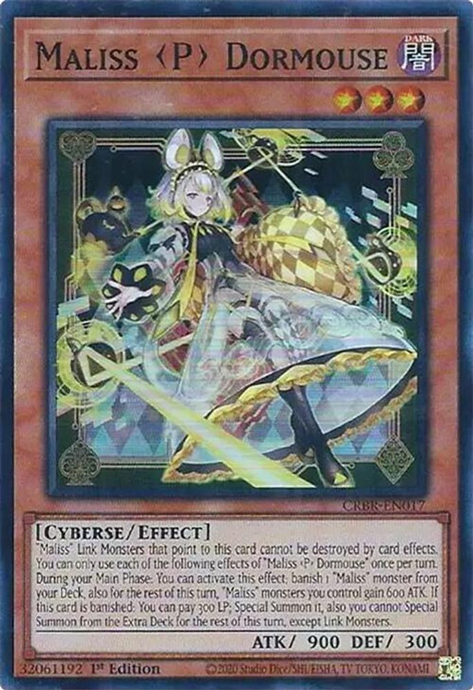 Maliss P Dormouse - (CRBR-EN017) Super Rare - 1st Edition