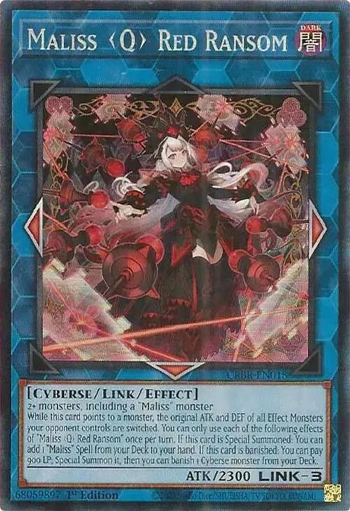 Maliss Q Red Ransom (CR) - (CRBR-EN018) Collector's Rare - 1st Edition