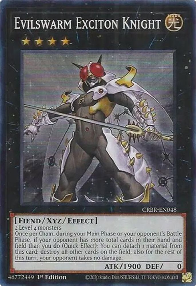 Evilswarm Exciton Knight (SR) - (CRBR-EN048) Super Rare - 1st Edition
