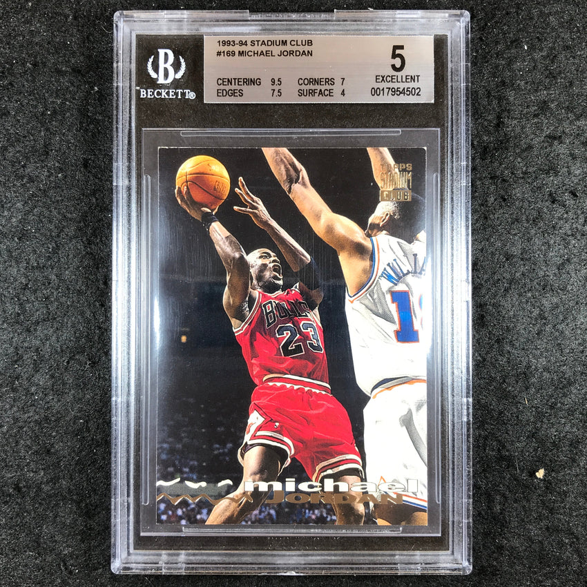 1993-94 Stadium Club MICHAEL JORDAN #169 BGS 5 (502)