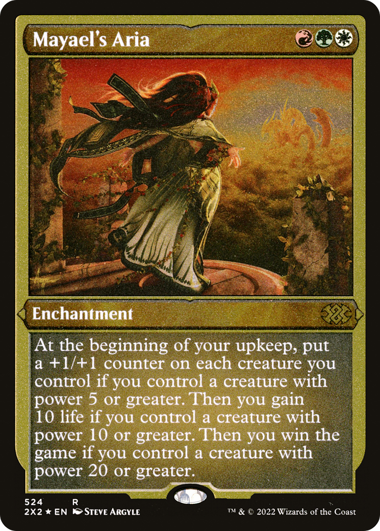 [ EF ] [FOIL] Mayael's Aria (Foil Etched) #524 - RARE 2X2 - Double Masters 2022