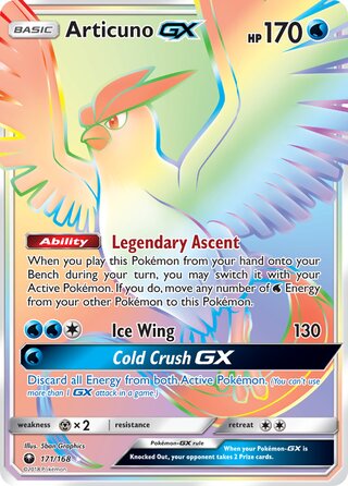 Articuno GX - 171/168 - Hyper Rare - Celestial Storm