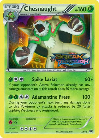 Chesnaught - Xy68 - XY Breakthrough Pre Release Stamp Holo Promo