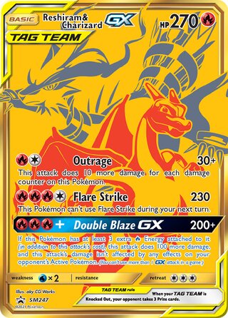 Reshiram & Charizard GX - SM247 - Ultra Rare Premium Collection Box Promo